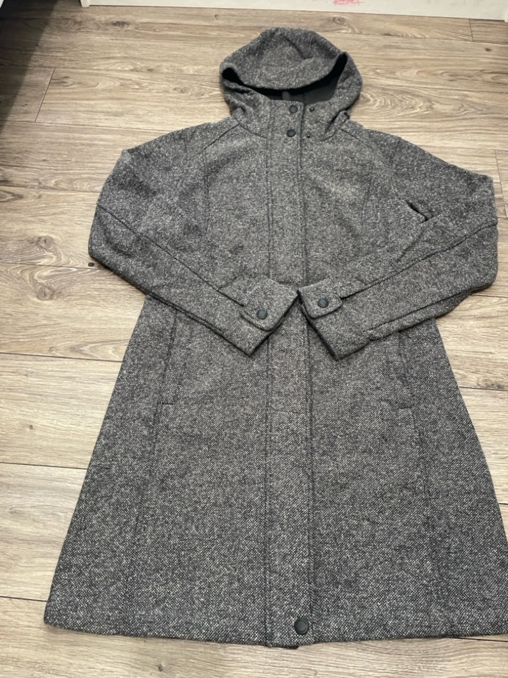 Columbia Women's Gray Hooded Bomber-Style Coat
